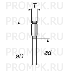 Упорный игольчатый роликовый подшипник без колец типа AXK
