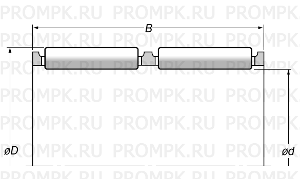 Сепаратор с двумя рядами игольчатых роликовых тел качения типа K…ZW
